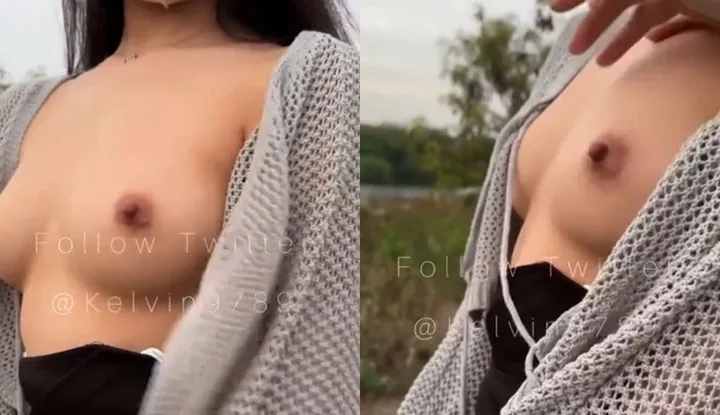 Outdoor exposure Vlog, top-notch beautiful breasts can be encountered in the wild too ~